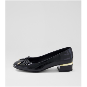 Django & Juliette Ghazias Dj Black Patent Leather Black Shoes Womens Shoes Casual Heeled Shoes
