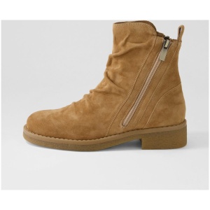 Django & Juliette Gimmi Dj Lt Choc Suede Lt Choc Boots Womens Shoes Ankle Boots