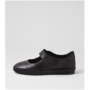 Django & Juliette Harmoni Dj Black Black Sole Leather Black Black Sole Shoes Womens Shoes Casual Flat Shoes