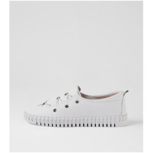 Django & Juliette Haura Dj White White Sole Leather White White Sole Shoes Womens Shoes Casual Flat Shoes