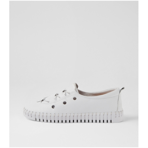Django & Juliette Haura Dj White White Sole Leather White White Sole Shoes Womens Shoes Casual Flat Shoes