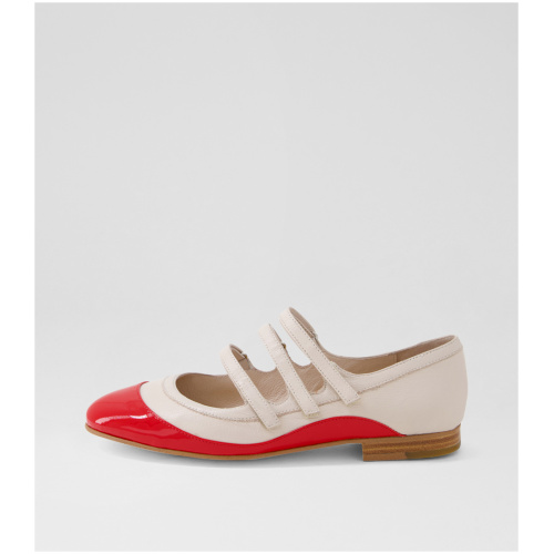 Django & Juliette Inbox Dj New Red Nougat Patent Leather New Red Nougat Shoes Womens Shoes Casual Flat Shoes