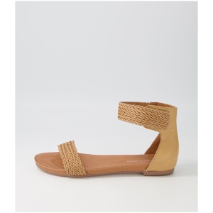 Django & Juliette Jellan Dj Biscuit Weave Leather Biscuit Sandals Womens Shoes Casual Sandals Flat Sandals