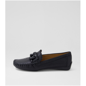Django & Juliette Lahey Dj Black Leather Black Shoes Womens Shoes Casual Flat Shoes