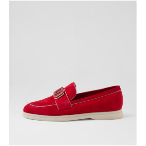 Django & Juliette Lelixas Dj Red Gold Suede Red Gold Shoes Womens Shoes Casual Flat Shoes