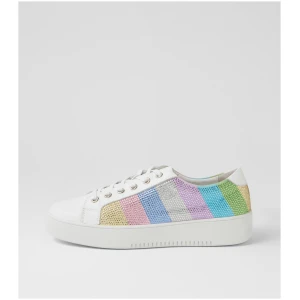 Django & Juliette Limmell Dj White Gelato Multi Leather Jewels White Gelato Multi Sneakers Womens Shoes Casual Casual Sneakers