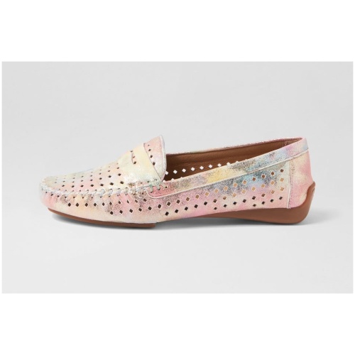 Django & Juliette Lonaser Dj Pink Multi Leather Pink Multi Shoes Womens Shoes Casual Flat Shoes