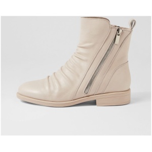 Django & Juliette Malou Dj Almond Almond Sole Leather Almond Almond Sole Boots Womens Shoes Ankle Boots