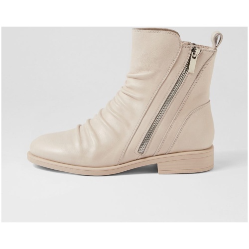 Django & Juliette Malou Dj Almond Almond Sole Leather Almond Almond Sole Boots Womens Shoes Ankle Boots