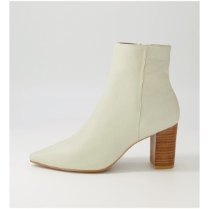 Django & Juliette Nerine Dj Stone Natural Heel Leather Stone Natural Heel Boots Womens Shoes Casual Ankle Boots