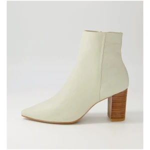 Django & Juliette Nerine Dj Stone Natural Heel Leather Stone Natural Heel Boots Womens Shoes Casual Ankle Boots