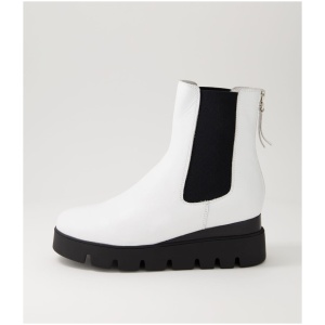 Django & Juliette Rinnit Dj White Black & Black Leather Sole White Black & Black Boots Womens Shoes Casual Ankle Boots