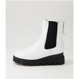 Django & Juliette Rinnit Dj White Black & Black Leather Sole White Black & Black Boots Womens Shoes Casual Ankle Boots