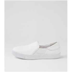 Django & Juliette Teamony Dj White White Sole Leather White White Sole Sneakers Womens Shoes Casual Casual Sneakers