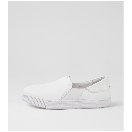 Django & Juliette Teamony Dj White White Sole Leather White White Sole Sneakers Womens Shoes Casual Casual Sneakers