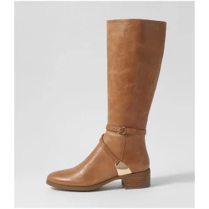 Django & Juliette Toxie Dj Tan Leather Tan Boots Womens Shoes Casual Long Boots