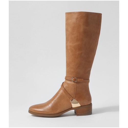 Django & Juliette Toxie Dj Tan Leather Tan Boots Womens Shoes Casual Long Boots
