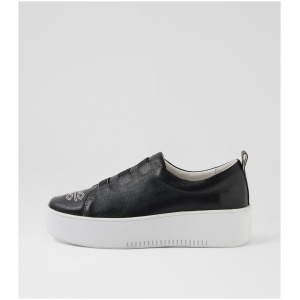 Django & Juliette Westino Dj Black White Stitch Leather Black White Stitch Sneakers Womens Shoes Casual Casual Sneakers