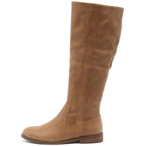 Django & Juliette Yarari Tan Leather Tan Boots Womens Shoes Casual Long Boots