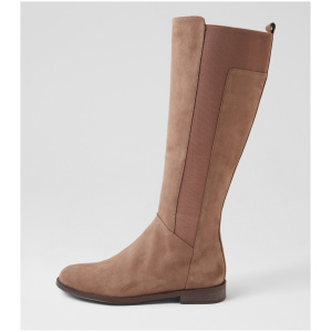 Django & Juliette Youss Dj Coffee Tumble Nubuck Coffee Boots Womens Shoes Casual Long Boots
