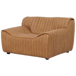 Duvina Armchair - Amber Tan Leather by Interior Secrets - AfterPay Available