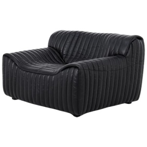 Duvina Armchair - Black Leather by Interior Secrets - AfterPay Available
