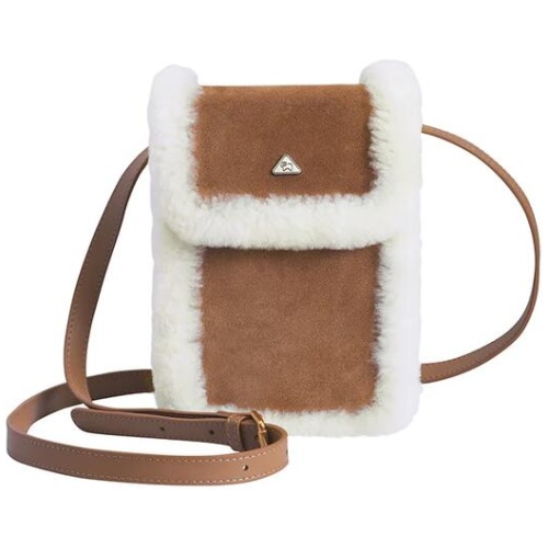 EVERAU® Women Fluffy Wool Over Shoulder Cleo Bag - Chestnut / One Size