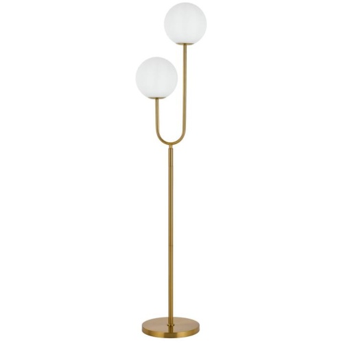 Eterna 2 Floor Lamp, Opal Matte, Antique Gold