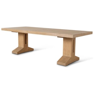 Ex Display - Doran 2.44m Elm Dining Table - Natural by Interior Secrets - AfterPay Available