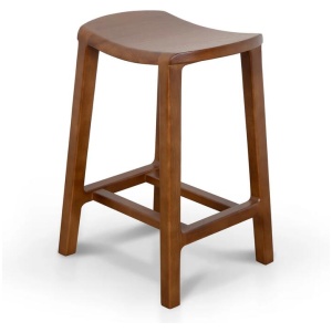 Ex Display - Judy 62cm Bar Stool - Walnut by Interior Secrets - AfterPay Available