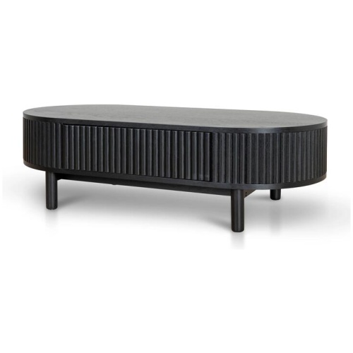 Ex Display - Melita 1.2m Coffee Table - Full Black by Interior Secrets - AfterPay Available