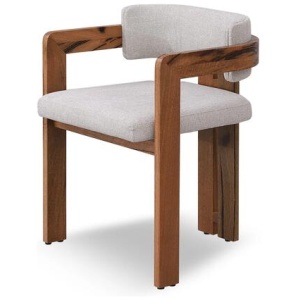Ex Display - Merari Natural Marri Dining Chair - Stone Beige by Interior Secrets - AfterPay Available