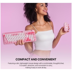 Fantech GO MOCHI101 Wireless Keyboard and Mouse Combo (Pink)