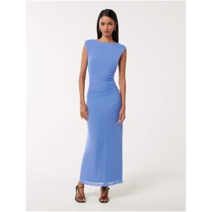 Forever New Women's Ally Petite Midi Dress in Blue Lake