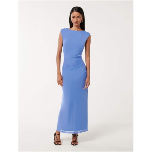 Forever New Women's Ally Petite Midi Dress in Blue Lake