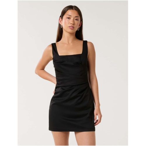 Forever New Women's Annabella Gathered Mini Dress in Black