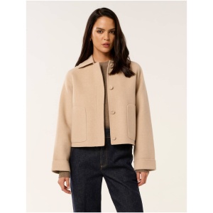 Forever New Women's Bridgette Felled Jacket in Light Camel
