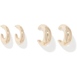 Forever New Women's Carla Curve Plus Size Earring 2 Pack in Gold