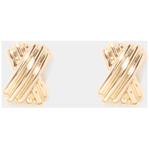 Forever New Women's Celestia Criss Cross Stud Earrings in Gold