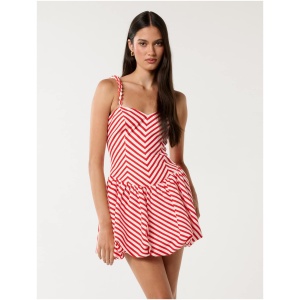 Forever New Women's Dulcie Bubble Skirt Mini Dress in Bias Rita Stripe