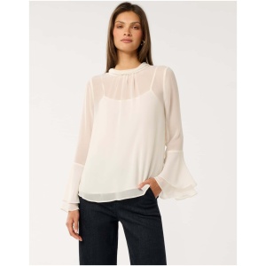 Forever New Women's Edwina Sheer Blouse in Porcelain