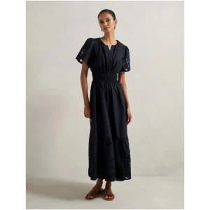 Forever New Women's Eleanor Petite Cutwork Midi Dress in Navy