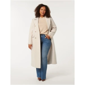 Forever New Women's Hannah Curve Maxi Coat in Cream