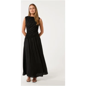 Forever New Women's Jemima Shirred Midi Dress in Black