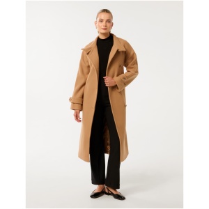 Forever New Women's Jilly Funnel Neck Coat in Camel