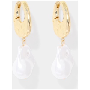 Forever New Women's Kaley Organic Shaped Pearl Earrings in Pearl/Gold