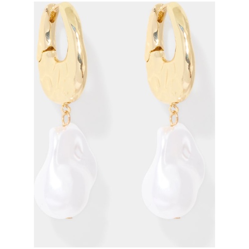 Forever New Women's Kaley Organic Shaped Pearl Earrings in Pearl/Gold