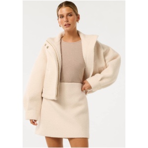 Forever New Women's Kayla Petite Crop Jacket in Cloud White Co-Ord