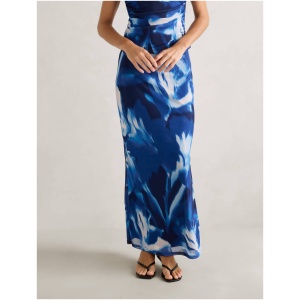 Forever New Women's Mia Mesh Maxi Skirt in Blue Odella Co-Ord