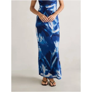 Forever New Women's Mia Mesh Maxi Skirt in Blue Odella Co-Ord